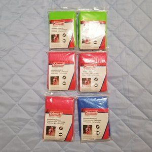 6 Coleman Emergency Hooded Ponchos - NIP